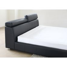 Vertu Black Leather King Bed