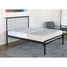 Black Steel Shaker Style Queen Bed
