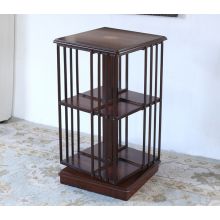 Mahogany Revolving Bookcase with Inlaid Top