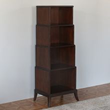 Four Tiered Dark Wood Bookcase