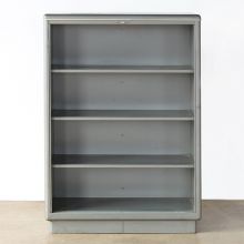 Tall Grey Metal Steelcase Bookcase