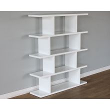 White Modern Low-Rise Bookcase