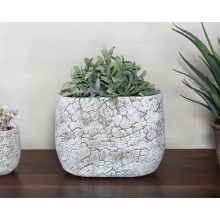 Large Off White Cement Pot