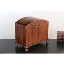 Wood Finish Footed Square Chest