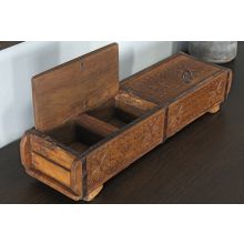 Carved Reclaimed Wood Indian Box