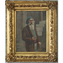 Portrait Old Man With Pipe, Late 19th Century