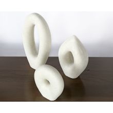 Set Of 3 Ivory Stone Objects - Cleared