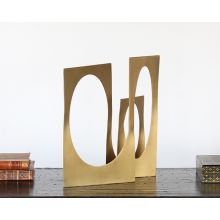 Overlapping Ovals Brass Sculpture - Cleared