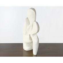 Matte White Abstract Sculpture - Cleared