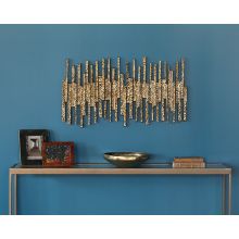 Abstract Brass Wall Sculpture- Cleared Decor