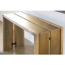 Weaver Console Table in Antique Brass