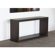 Tobacco Stained Reclaimed Wood Cube Console Table