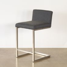 Charcoal Grey Cantilever Counter Stool