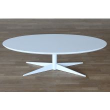 All White Coffee Table With Splayed Legs