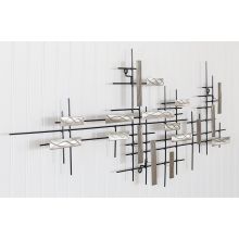 Ground Steel Abstract Grid Wall Sculpture - Cleared Decor