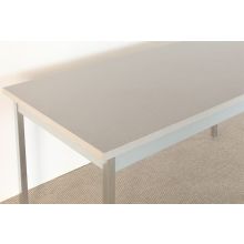 Vintage Chrome And Grey Laminate Office Table