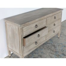 Washed Elm Dresser With 6 Drawers