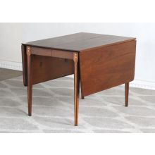 Mid-Century Modern Dining Table with Black Detailed Leg Accents, Vintage 1950's