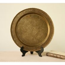 Middle Eastern Brass Plate Tea Table