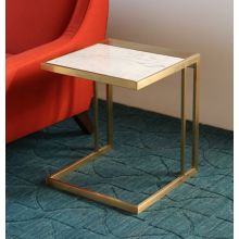 Ethan Side Table in Gold Brushed Stainless Steel