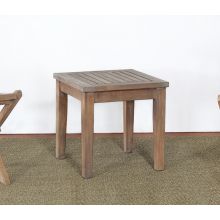 Weathered Teak Square End Table