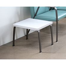 White End Table With Bronze Legs