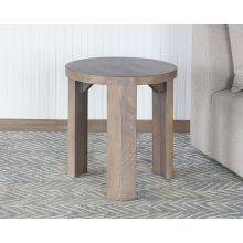 Gray Ash Round End Table