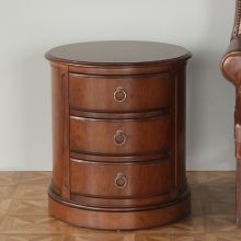 Cherry Oval Drum Lamp Table