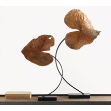 Small Carved Leaf Sculpture - Cleared Décor
