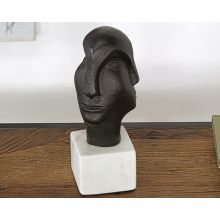 Abstract Three Faces Bronze Sculpture--Cleared Décor