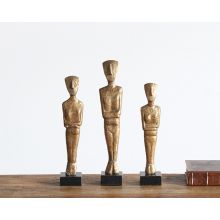 Set Of 3 Gold Figurines -- Cleared Décor