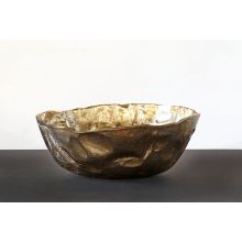 Crinkle Gold Bowl - Cleared Decor