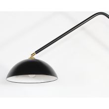 Black Double Angle Floor Lamp With Brass