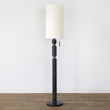 Limed Faux Wood Floor Lamp