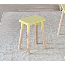 Peewee Maple Yellow Square Kids Chair (Set Of 2)