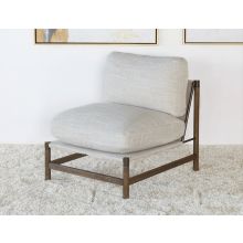 Natural Taupe With Parawood Frame Lounge Chair