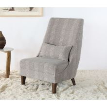 Faux Deer Pattern Fabric Lounge Chair