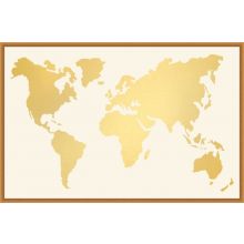 Gold Leaf World Map 67W x 44H