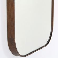 Small Square Mirror With Spiced Oak Frame