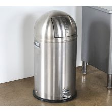 Metal Round Top Step-On Trash Can