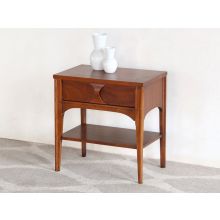 Mid-Century Walnut and Rosewood Perspecta Nightstand, Vintage 1960's