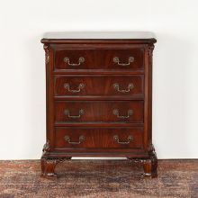 Mahogany Chippendale Four Drawer Nightstand 