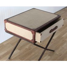 Canvas Wrapped Luggage Table
