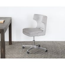Wingback Desk Chair In Gray