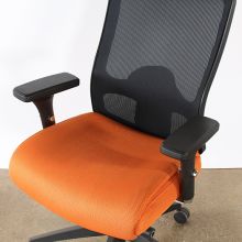  High-Back Black Mesh And Orange Office Chair 