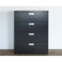 Black Metal Lateral File Cabinet 