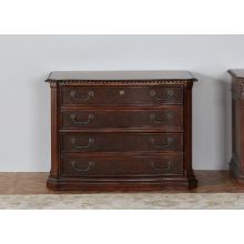 Burled Walnut File Cabinet With Two File Drawers