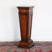 Popular Burl Panel Tapered Pedestal Wood Column 