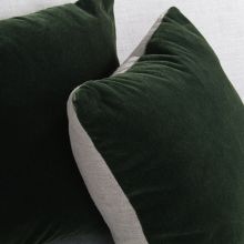 Green Velvet Square Pillow