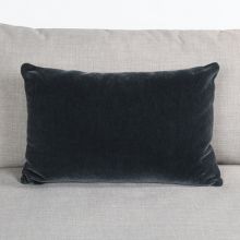 Slate Velvet Rectangular Pillow